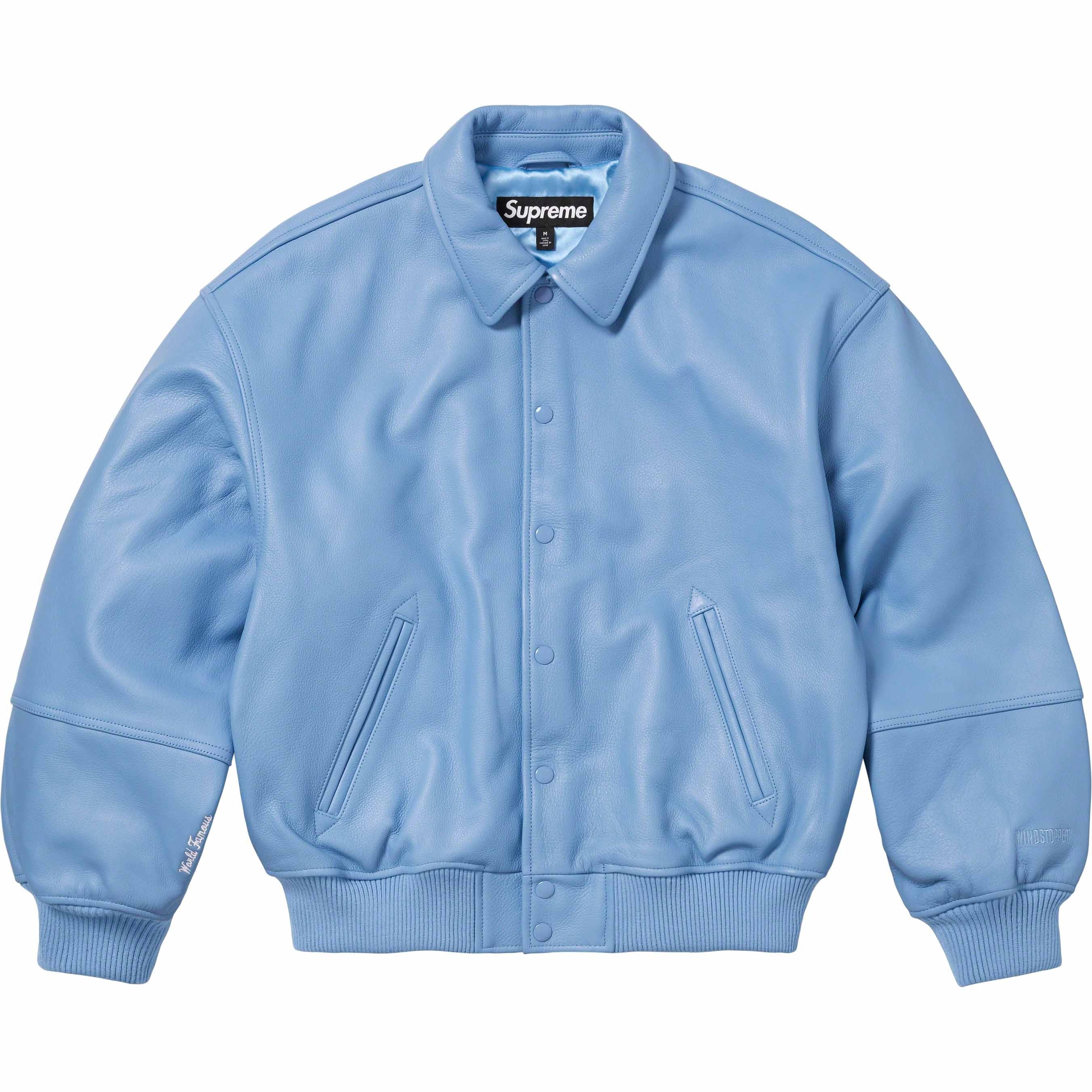GORE-TEX Infinium WINDSTOPPER® Leather Varsity Jacket view 6
